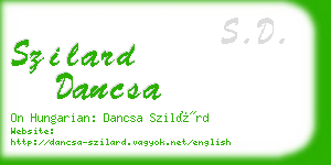 szilard dancsa business card
